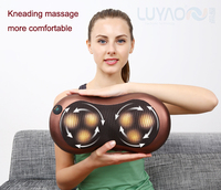 Ysabel Y-588A Coussin de massage shiatsu pour le cou, les épaules, les jambes et la taille, avec chaleur électrique, pour soulager les douleurs profondes (matériau PU)