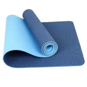 Sansd Tpe 6 Mm Antislip Yoga Mat Eco Vriendelijke Custom Logo Kurk Yoga Mat Oefening Fitness Tpe Yoga Mat