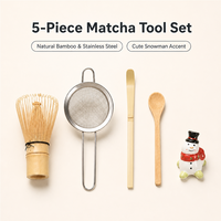 Fouet à matcha en bambou, à dents fines, avec cordon noir, fait main, outil japonais pour mousser la poudre de thé, écologique, durable, réutilisable, parfait