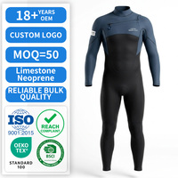 Combinaison de plongée intégrale en néoprène 3/2 mm à manches longues et fermeture éclair sur la poitrine pour homme – Équipement thermique et flexible pour le surf, la plongée et la natation en mer