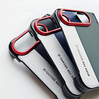 Coque de téléphone pliable haut de gamme, fine, rigide, avec charnière, en cuir PU, protection de l'appareil photo, anti-chute, pour Apple iPhone Duo