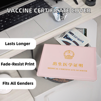 Protège-Carnet de Vaccination et de Naissance Pédiatrique Universel en PU, Nouvelle Version, Vente en Gros