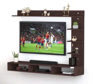 Wall Mounted TV Entertainment Unit Cabinet with Shelves Storage TV Cabinet Wall Hanging Set Top Box Wall Stand for Living room