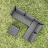 Ensemble de canapé de jardin extérieur en rotin d'aluminium moderne avec meubles durables et confortables imperméables