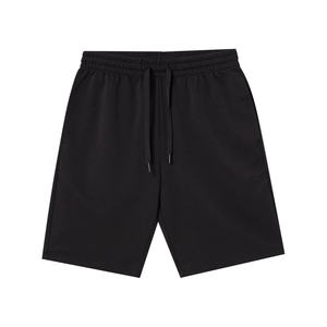 Short décontracté à entrejambe tombant pour homme, en tissu interlock épais, ourlet brut, silhouette streetwear urbaine, service OEM - Product Image 2
