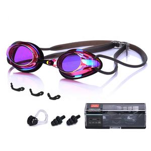 نظارات سباحة ذات حماية من الضباب المضاد للتسرب وأعياء السباحة ضد الأشعة فوق البنفسجية وسدادات الأذن ومشبك الأنف - Product Image 3