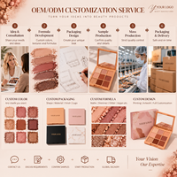 Palette de fards à paupières 9 couleurs 2026 CosmeHigh, finition mate, scintillante et pailletée, multi-finitions, légère, maquillage, marque privée OEM ODM