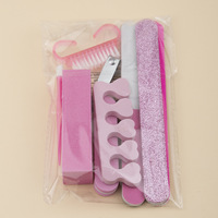 Kit de lime à ongles jetable, kit de 9 pièces, outils de soin des ongles, manucure et pédicure, vente en gros