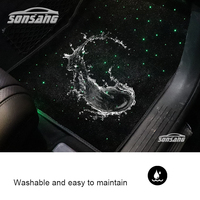 Tapis de voiture SONSANG Starlight, tapis de voiture personnalisés OEM, tapis de voiture LED, tapis de sol universel, 4 pièces, tapis d'intérieur de voiture imperméable