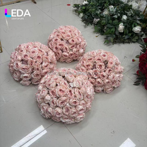 ลูกบอลดอกไม้ประดิษฐ์ผ้าไหม LEDA ขนาด 40 ซม. สีชมพู สำหรับตกแต่งโต๊ะงานแต่งงานและงานอีเว้นท์ - Product Image 1