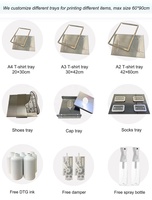 Imprimantes DTG Industrielles A2/A1 de Haute Qualité à Prix d'Usine, 4 Têtes d'Impression XP, Technologie Jet d'Encre 5 Couleurs, Automatiques pour Vêtements