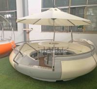 Bateau Donut BBQ Gonflable pour Barbecue Extérieur, Tente Maison Flottante Gonflable pour Camping, Tente Maison Flottante Gonflable pour Parc, Maison-Bateau