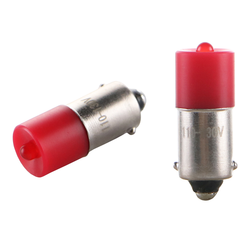 BA9S LED Indicator Bulb 110-130V BA9S Push-button Switch Bulb T3-1/4 Bayonet Bulb