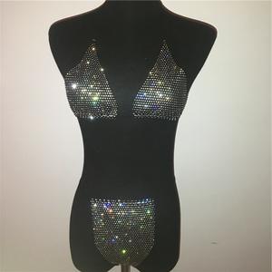 Ensemble de lingerie <span class=keywords><strong>sexy</strong></span>, mode, boîte de nuit, strass, bikini trois points, sous-vêtements, combinaison pour <span class=keywords><strong>femme</strong></span>, voile facial, lingerie <span class=keywords><strong>sexy</strong></span> - Product Image 4