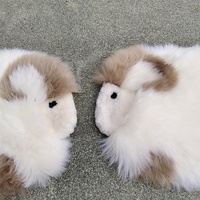 Coussin de siège en fourrure de mouton naturelle, tapis en fourrure de mouton véritable à imprimé animal, tapis en fourrure moderne pour la décoration de la maison