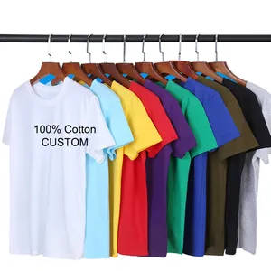 Camiseta personalizada de 280g para hombres, camisa de manga corta con estampado de gran tamaño 100% de algodón