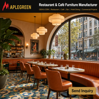 Ensemble de mobilier moderne pour hôtel et restaurant, sièges de banquette commerciaux, table et chaises pour café, bar, design personnalisé
