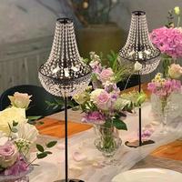 Lampe sur pied LED moderne de luxe avec commande tactile en cristal, étanche, haute luminosité, pour centre de table d'événements, mariage, ou éclairage de chemin