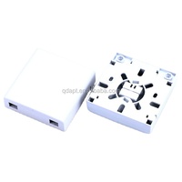 Boîtier mural FTTH 2 ports, boîtier FTTH mini 86 pour fibre optique, boîtier de bureau 1 ou 2 ports intérieur