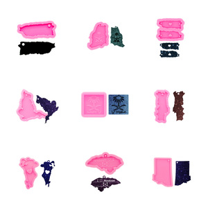 Usa 50 State Map Hars Siliconen Sleutelhanger Mal, Ambachten Met Epoxy Art Diy Diy Handgemaakte Bedels Schimmel, Schimmel Chocolade - Product Image 2