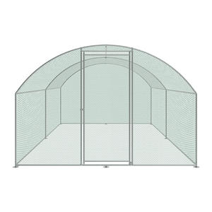 Grand poulailler en acier galvanisé de 8m x 3m x 2m pour l'élevage de poulets Cage pour animaux d'élevage Cage pour chiens à la ferme - Product Image 1