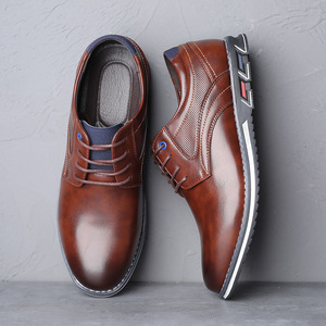 Scarpe uomo in pelle Business Dress Casual traspirante da uomo in versione britannica e coreana scarpe da sposa da <span class=keywords><strong>sposo</strong></span> a punta - Product Image 3