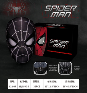 Halloween Spider-<span class=keywords><strong>Man</strong></span> Cosplay <span class=keywords><strong>Masque</strong></span> <span class=keywords><strong>Masque</strong></span> facial en latex et plastique avec capacité de contrôle clignotant pour la fête et la mascarade - Product Image 4