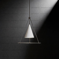 Luminaire suspendu LED triangulaire moderne, lampe suspendue minimaliste en fer et acrylique, garantie de 3 ans, installation facile pour utilisation en intérieur