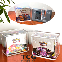 Boîte de boosters TCG personnalisée en anglais, étui en acrylique, première édition, boîte de boosters en acrylique magnétique, protection UV