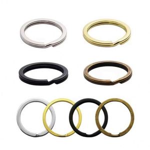 Metall-Schlüsselringe im Großhandel, Schlüsselketten-Ringe 25 28 30 32 35 mm, Schlüsselringe in Roségold, Silber, Bronze, Gunmetal-Schwarz, Schlüsselanhänger-Zubehör, Flache Schlüsselringe - Product Image 1