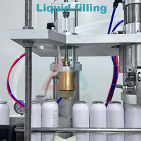 Machine de remplissage d'aérosols semi-automatique 4 en 1 pour cosmétiques Distributeur pneumatique de peinture à l'huile Bouteille en métal Pompe essentielle