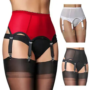 Hot sales polyester mesh 6-claw buckle non-slip garter belt thigh garters garter belt sexy