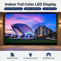 Mur vidéo LED couleur HD intérieur avec technologie Fine Pitch et raccordement sans soudure pour salles de conférence et publicité commerciale