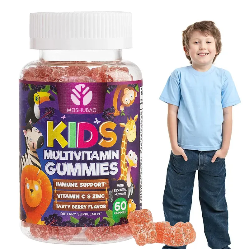 Desain terbaru multivitamin gummies vitamin c B12 E gummies vitamin untuk anak-anak
