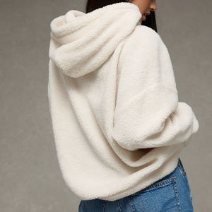 Sweat à capuche en polaire de style sherpa surdimensionné de haute qualité, design d'hiver, sweat à capuche pour femmes, poids lourd, logo personnalisé - Product Image 3