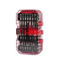 Kit de 37 embouts de tournevis en acier S2 sablé, magnétiques, Phillips, Torx, plats, avec douilles et étui de rangement