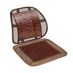 Ensemble de coussins de siège en bambou respirant pour l'été, avec support lombaire en maille pour voiture, 3-4 pièces, forme simple, sans motif, usage général - Product Image 3