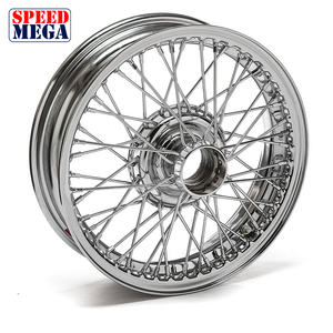 ล้อโครเมียมแบบคลาสสิกสไตล์อังกฤษ ขนาด 15x4 นิ้ว 48 ก้าน ดุม 42 มม. สำหรับ Austin Healey MG Triumph TR TVR - Product Image 1