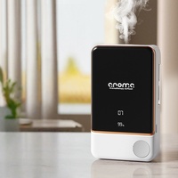 Diffuseur d'aromathérapie ultrasonique portable en plastique à LED, batterie longue durée de 1800 mAh, 7 modes, sans eau, pour hôtel et usage domestique