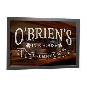 Gepersonaliseerde Vintage Stijl Pub Spiegel Gespiegelde Pub Bord Met Custom Wijn Thema Milieuvriendelijke Houten Home Bar Accessoires - Product Image 1