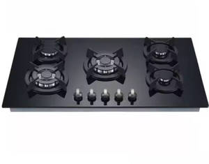 Appareil ménager en verre noir trempé à 5 brûleurs cuisinière à gaz et à induction électrique - Product Image 6
