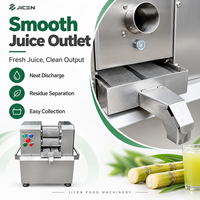 JICEN Commerciële RVS Suikerrietpers Motor 1.1kW Vermogen 350kg/u Opbrengst Fruitverwerkingsinstallatie Eenvoudig WK-GZ1 220V