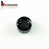 KINGWEI Buzzer piézoélectrique actif 12V 4KHz 80dB auto-alimenté 14mm à montage traversant en plastique noir Composant d'alarme