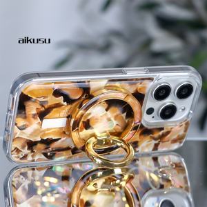 Étui de téléphone en nacre de designer, étui de téléphone magnétique personnalisé en TPU transparent et PC pour iPhone 16 15 14 13 12 Pro Max - Product Image 4