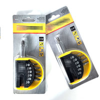 Jeu de 7 embouts de tournevis CR-V 1/4" magnétiques à dégagement rapide, support de fixation portable, kit d'outils de réparation domestique, compatible OEM