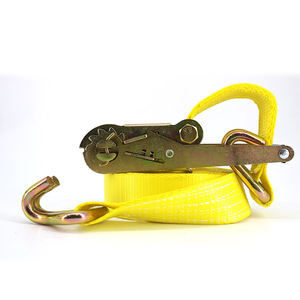 สายรัดนากาฮิโร รัชเชต ทายดาวน์ ขนาด 5 ซม. สีเหลือง โพลีเอสเตอร์ ตะขอคู่ สำหรับขนส่งสินค้า มัดรวม และรัดสินค้า - Product Image 3