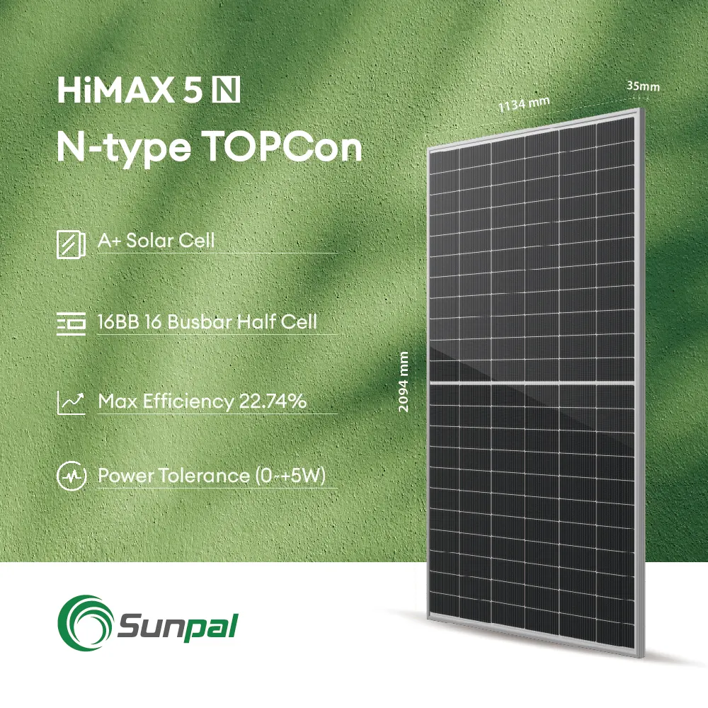 Sunpal Panneau solaire d'origine 510W 530W 540W Panneaux solaires de qualité A pour une utilisation domestique au meilleur prix