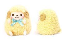 Peluche Mouton en Forme d'Agneau, Jouet en Peluche Doux et Mignon Bleu/Jaune, Cadeau pour Enfants Garçons et Filles, Décoration Maison, Doux et Confortable, Polyester, 15CM