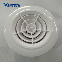 Diffuseur d'air de retour rond en plastique moderne VDV-A5 pour système de ventilation, valve à disque pour plafond