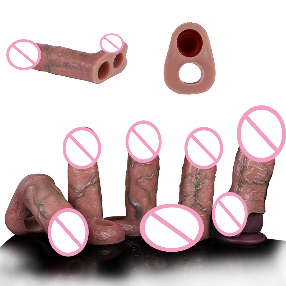 Reusable Silicon Condom With Spike Dotted Penis Sleeve For Men Dildo Sheath Condoms Extender Sleeve Penis Cocks Cover Sex Toys – Adult Toys Australia
